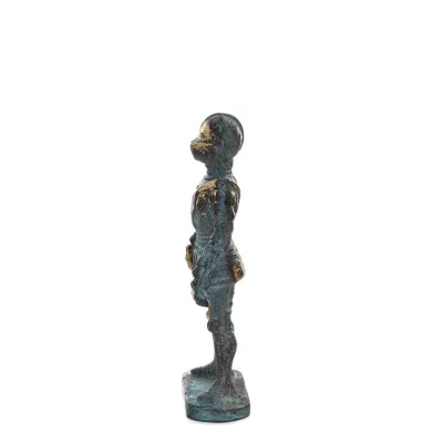 Riddare mini 12x6cm Helkroppsstaty Bronsdekoration Brons 2 - grifon.se 