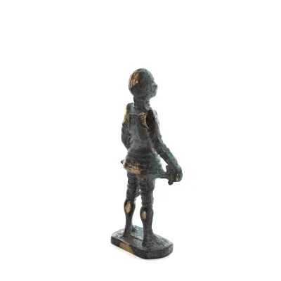 Riddare mini 12x6cm Helkroppsstaty Bronsdekoration Brons 4 - grifon.se 