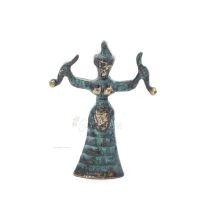 Snake Goddess, Fertility Goddess 8x6cm Full Body Statue Bronze Ornament, Ancient Greece Bronze 1 - grifon.se 