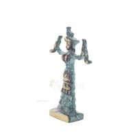 Snake Goddess, Fertility Goddess 10x7cm Full Body Statue Bronze Ornament, Ancient Greece Bronze 2 - grifon.se 