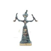 Snake Goddess, Fertility Goddess 10x7cm Full Body Statue Bronze Ornament, Ancient Greece Bronze 4 - grifon.se 