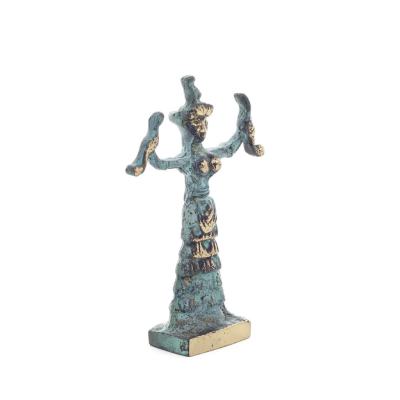 Snake Goddess, Fertility Goddess 10x7cm Full Body Statue Bronze Ornament, Ancient Greece Bronze 5 - grifon.se 