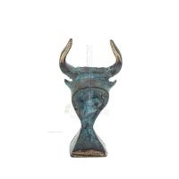 Minotaur: The Son of Queen Pasiphae, Bull Head, Bull Head 8cm Bust, Staty Brons Ornament, Minoan Era Brons 4 - grifon.se 