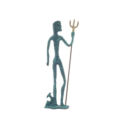 Poseidon: God of the Sea, Earthquakes, Earth, Storms and Words 29x7cm Full Body Statue Bronze Ornament, Ancient Greece Bronze 4 