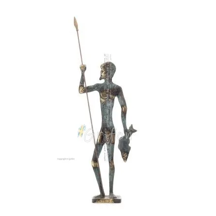 Poseidon: Havets gud, jordbävningar, jorden, stormar och ord 44x15 cm helkroppsstaty bronsdekoration, antikens Grekland Brons 1 