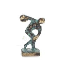 Discus Thrower of Myron: Young Athlete, Olympic Games Symbol 5cm Full Body Statue Bronze Ornament, Ancient Greece Bronze 1 - gri