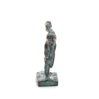 Discus Thrower of Myron: Ung idrottare, OS-symbol 5 cm helkroppsstaty bronsprydnad, antikens Grekland Brons 3 - grifon.se 