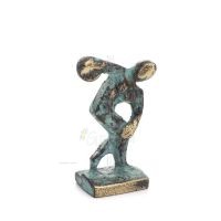 Discus Thrower of Myron: Ung idrottare, OS-symbol 5 cm helkroppsstaty bronsprydnad, antikens Grekland Brons 5 - grifon.se 