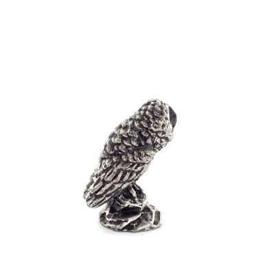 Uggla eller Glaucus: den heliga fÃ¥geln, symbol fÃ¶r visdom, fÃ¶rsiktighet, 2,5x1,5 cm helkroppsstaty Bronsdekoration Brons 2 - gri