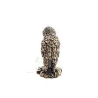 Uggla eller Glaucus: den heliga fågeln, symbol för visdom, försiktighet, 3 cm helkroppsstaty Bronsdekoration Brons 2 - grifon.se