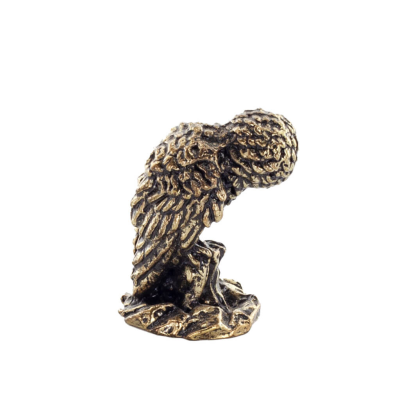 Owl or Glaucus: the sacred bird, symbol of wisdom, prudence, 3cm Full body statue Bronze decoration Bronze 3 - grifon.se 