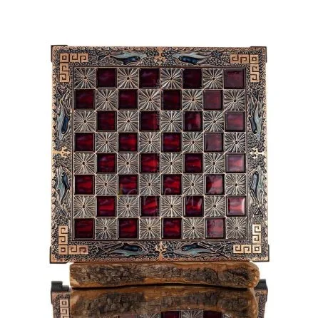 Chessboard copper enamel 28x28cm meandering dolphin, Chess, board game Backgammon, Chess 1 - grifon.se 