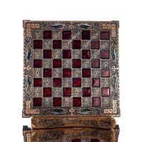 Chessboard copper enamel 28x28cm meandering dolphin, Chess, board game Backgammon, Chess 1 - grifon.se 