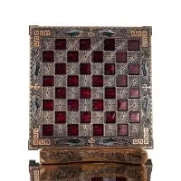 Chessboard copper enamel 28x28cm meandering dolphin, Chess, board game Backgammon, Chess 1 - grifon.se 