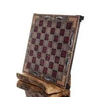 Schackbräde kopparemalj 28x28cm slingrande delfin, schack, brädspel Backgammon, Schack 2 - grifon.se 