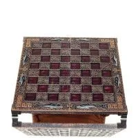 Σκακιέρα χάλκινη σμάλτο 28x28cm μαίανδρος δελφίνι, Σκάκι, επιτραπέζιο παιχνίδι Τάβλι, Σκάκι 5 - grifon.se 