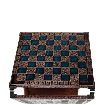 Σκακιέρα χάλκινη σμάλτο 28x28cm μαίανδρος Βεργίνα, Σκάκι, επιτραπέζιο παιχνίδι Τάβλι, Σκάκι 5 - grifon.se 
