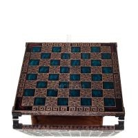 Chess board copper enamel 28x28cm meander Vergina, Chess, board game Backgammon, Chess 5 - grifon.se 