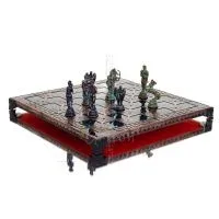 Chess board copper enamel 28x28cm meander Vergina, Chess, board game Backgammon, Chess 6 - grifon.se 