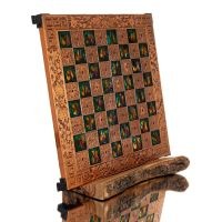 Chessboard copper enamel 30x30cm meander flower, Chess, board game Backgammon, Chess 5 - grifon.se 