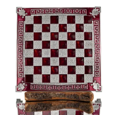 Σκακιέρα χάλκινη σμάλτο 30x30cm μαίανδρος ακροκέραμο, Σκάκι, επιτραπέζιο παιχνίδι Τάβλι, Σκάκι 1 - grifon.se 