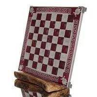 Σκακιέρα χάλκινη σμάλτο 30x30cm μαίανδρος ακροκέραμο, Σκάκι, επιτραπέζιο παιχνίδι Τάβλι, Σκάκι 2 - grifon.se 