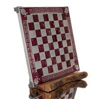 Chess board copper enamel 30x30cm meander acrokeramo, Chess, board game Backgammon, Chess 4 - grifon.se 