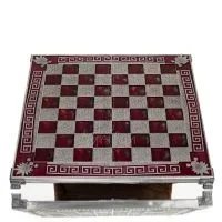 Σκακιέρα χάλκινη σμάλτο 30x30cm μαίανδρος ακροκέραμο, Σκάκι, επιτραπέζιο παιχνίδι Τάβλι, Σκάκι 5 - grifon.se 