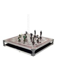 Chess board copper enamel 30x30cm meander acrokeramo, Chess, board game Backgammon, Chess 6 - grifon.se 