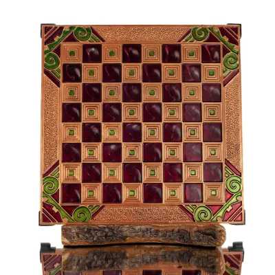 Σκακιέρα χάλκινη σμάλτο 30x30cm Κολώνα, κίονας, Σκάκι, επιτραπέζιο παιχνίδι Τάβλι, Σκάκι 2 - grifon.se 