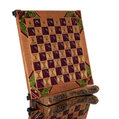 Σκακιέρα χάλκινη σμάλτο 30x30cm Κολώνα, κίονας, Σκάκι, επιτραπέζιο παιχνίδι Τάβλι, Σκάκι 4 - grifon.se 