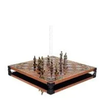 Bronze enamel chessboard 30x30cm Column, column, Chess, board game Backgammon, Chess 6 - grifon.se 