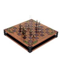 Brons emalj schackbrÃ¤de 30x30cm Kolumn, kolumn, Schack, brÃ¤dspel Backgammon, Schack 7 - grifon.se 