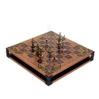 Brons emalj schackbräde 30x30cm Kolumn, kolumn, Schack, brädspel Backgammon, Schack 7 - grifon.se 