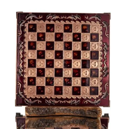 Σκακιέρα χάλκινη σμάλτο 30x30cm Κολώνα, κίονας, Σκάκι, επιτραπέζιο παιχνίδι Τάβλι, Σκάκι 1 - grifon.se 