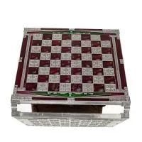 Brons emalj schackbräde 30x30cm Kolumn, kolumn, Schack, brädspel Backgammon, Schack 5 - grifon.se 
