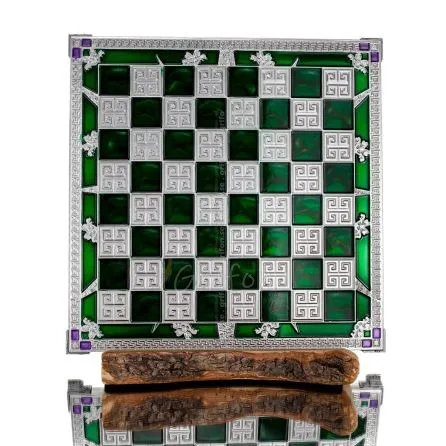 Σκακιέρα χάλκινη σμάλτο 30x30cm λουλούδι, Σκάκι, επιτραπέζιο παιχνίδι Τάβλι, Σκάκι 1 - grifon.se 