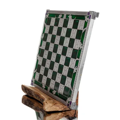 Σκακιέρα χάλκινη σμάλτο 30x30cm λουλούδι, Σκάκι, επιτραπέζιο παιχνίδι Τάβλι, Σκάκι 2 - grifon.se 