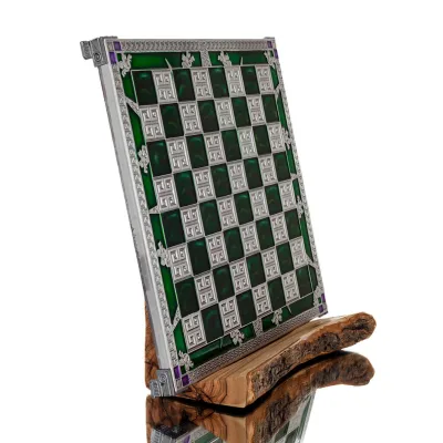 Σκακιέρα χάλκινη σμάλτο 30x30cm λουλούδι, Σκάκι, επιτραπέζιο παιχνίδι Τάβλι, Σκάκι 4 - grifon.se 