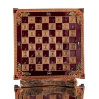 Brons emalj schackbrÃ¤de 30x30cm Minoan, Schack, brÃ¤dspel Backgammon, Schack 1 - grifon.se 