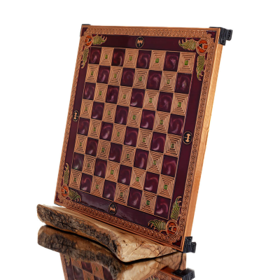 Brons emalj schackbrÃ¤de 30x30cm Minoan, Schack, brÃ¤dspel Backgammon, Schack 2 - grifon.se 
