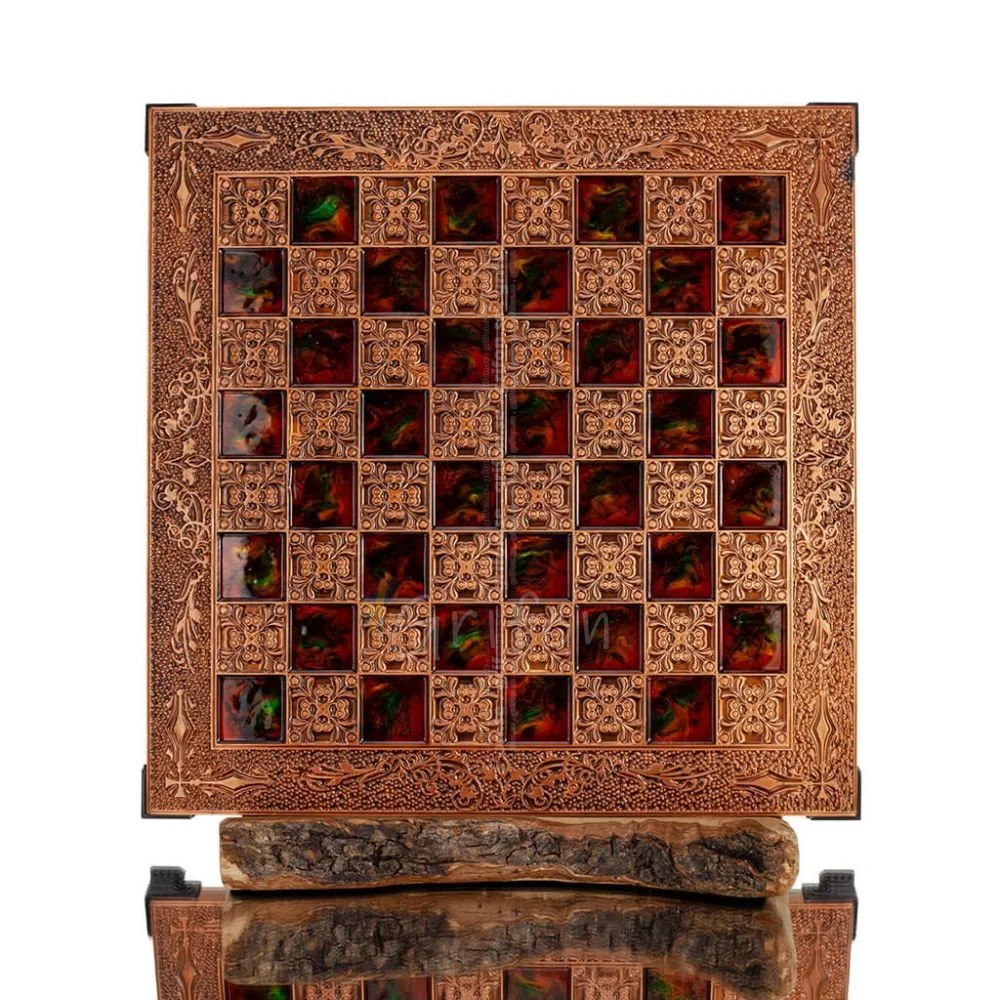 Σκακιέρα χάλκινη σμάλτο 30x30cm κλαδί, Σκάκι, επιτραπέζιο παιχνίδι Τάβλι, Σκάκι 1 - grifon.se 