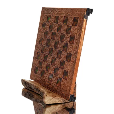 Chess board copper enamel 30x30cm branch, Chess, board game Backgammon, Chess 2 - grifon.se 