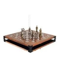 Σκακιέρα χάλκινη σμάλτο 30x30cm κλαδί, Σκάκι, επιτραπέζιο παιχνίδι Τάβλι, Σκάκι 6 - grifon.se 