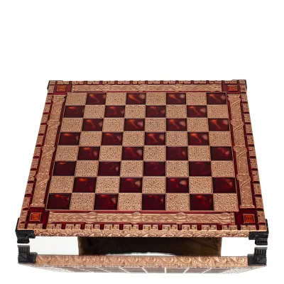 Σκακιέρα χάλκινη σμάλτο 30x30cm μαίανδρος Κολώνα, κίονας, Σκάκι, επιτραπέζιο παιχνίδι Τάβλι, Σκάκι 5 - grifon.se 