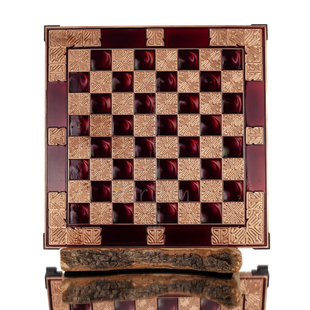 Σκακιέρα χάλκινη σμάλτο 30x30cm κλασσικό, Σκάκι, επιτραπέζιο παιχνίδι Τάβλι, Σκάκι 1 - grifon.se 