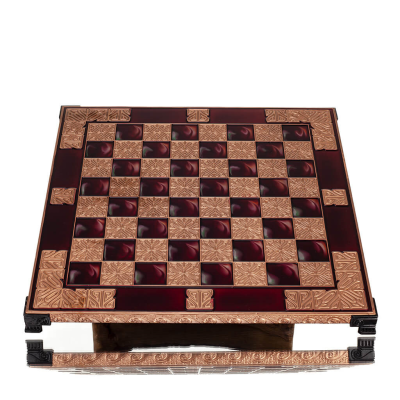 SchackbrÃ¤de kopparemalj 30x30cm klassisk, Schack, brÃ¤dspel Backgammon, Schack 5 - grifon.se 