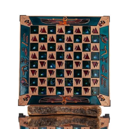 Bronze enamel chessboard 30x30cm Egyptian, Chess, board game Backgammon, Chess 1 - grifon.se