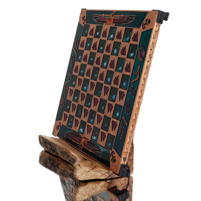 Bronze enamel chessboard 30x30cm Egyptian, Chess, board game Backgammon, Chess 2 - grifon.se 