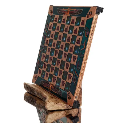 Brons emalj schackbräde 30x30cm egyptiskt, schack, brädspel Backgammon, Schack 2 - grifon.se 
